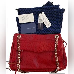Rebecca Minkoff Red Ostrich leather bag